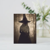 Heks in de Bossen  Sepia Briefkaart (Staand voorkant)