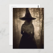 Heks in de Bossen  Sepia Briefkaart (Voorkant / Achterkant)