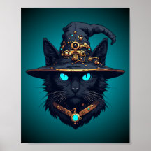 Heks Kat Cyberpunk Mecha Halloween Neon Zonnebril