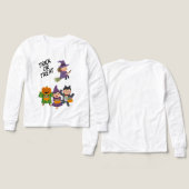 Heks, kat, kinderen Halloween scene (Voorkant /achterkant)