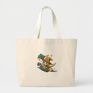 Heks & Kat Maanlichtvlucht Grote Tote Bag