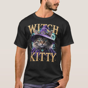 Heks Kat T-shirt: Halloween Cat Lover T-shirt