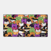 Heks Katten Halloween Bumbkin Grappige Kat Bureaumat (Voorkant)