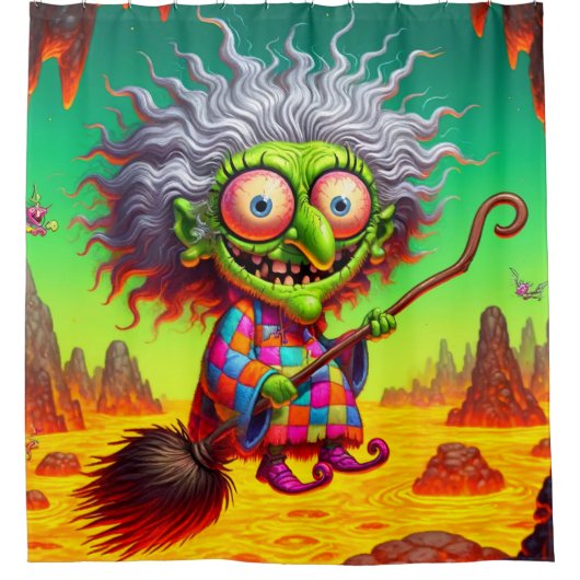 Heks Kunst Douchegordijn (Voorkant)