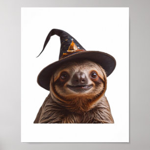 Heks Luiaard Halloween snoep of een poets grap spo Poster