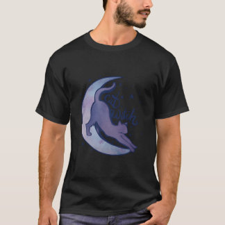 Heks Maan Kitten Katten Paars Maankind T-shirt