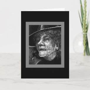 Heks met Kraai III de Kaart van Halloween