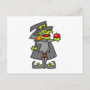 heks met rode appel briefkaart