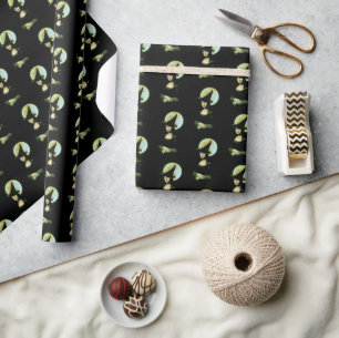 Heks Mona Lisa Halloween Volle Maan Cadeaupapier