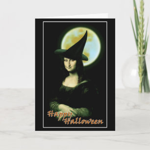 Heks Mona Lisa Halloween Vollemaan Kaart