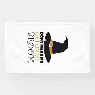 Heks op Halloween Spandoek