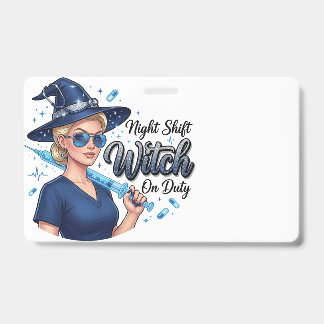 Heks op Nachtdienst Badge