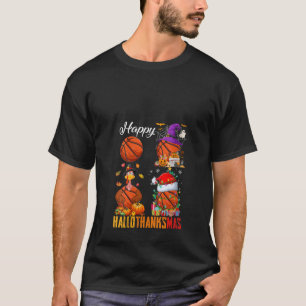 Heks Pelgrim Santa Basketbal Ballen Happy HalloTh T-shirt