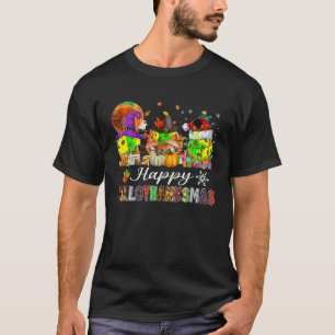 Heks Pelgrim Santa Pickleball Balls Happy HalloTh T-shirt
