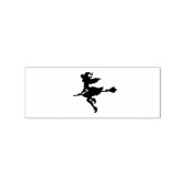Heks Rijden een bezem Halloween Thunder_Cove Rubberstempel (Gestempeld)