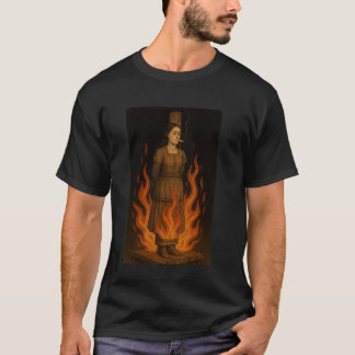 Heks Steekt Sigaret Aan Met Vlammen Occult Onheili T-shirt