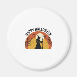 Heks uit het verleden Fijne Halloween T-shirt ontw Magneet