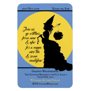  heks Victoriaans Halloween Party Invitation Magneet