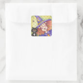 heks vierkante sticker (Tas)