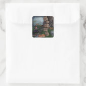 heks vierkante sticker (Tas)