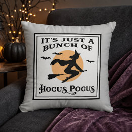 Heks vliegt onder volle maan - Hocus Pocus Kussen