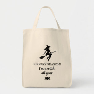 heks voor het hele jaar • hekserij grafisch     tote bag
