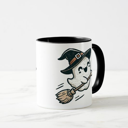 Heksen alsjeblieft! Schattigee Halloween Ghost Mok (Voorkant rechts)