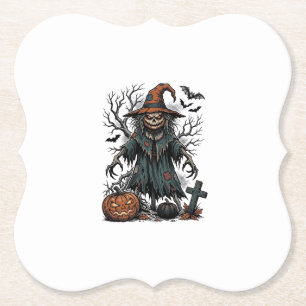 Heksen Boeman Halloween Pompoen Shirt De Kartonnen Onderzetters