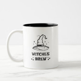 Heksen Brew Zwart-wit Witch Pet Halloween Tweekleurige Koffiemok