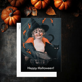  heksen brouwen kreeften kat groot Briefkaart