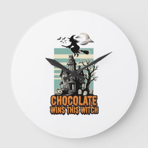 Heksen Chocolade Shirt Zoete Halloween Behandeling Grote Klok