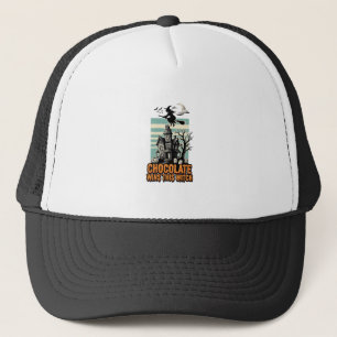 Heksen Chocolade Shirt Zoete Halloween Behandeling Trucker Pet