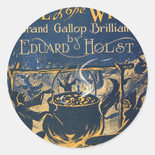 heksen coven ronde sticker (Voorkant)