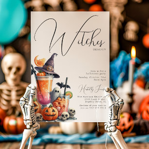 Heksen drinken op! Halloween-feest Kaart