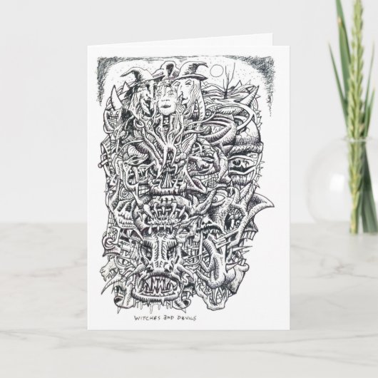 Heksen en duivels, door Brian Benson  Kaart (Voorkant)