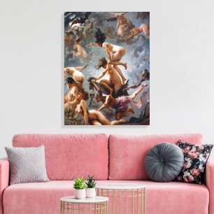 Heksen gaan naar hun Sabbat Falero Canvas Afdruk