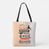 Heksen gaan rijden Sinaasappel Ombre Gradiënt Hall Draagtas (Achterkant)