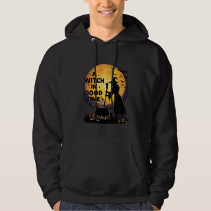 Heksen Goede Tijd Halloween Maan Ketel_1 Hoodie