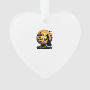 Heksen Goede Tijd Halloween Maan Ketel_1 Ornament
