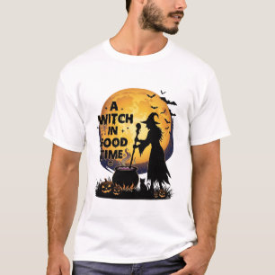 Heksen Goede Tijd Halloween Maan Ketel_1 T-shirt