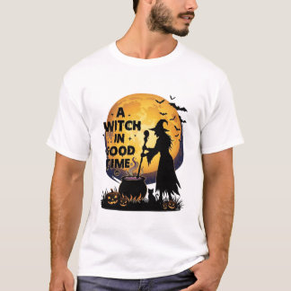 Heksen Goede Tijd Halloween Maan Ketel_1 T-shirt