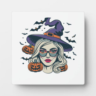 heksen grappige halloween fotoplaat