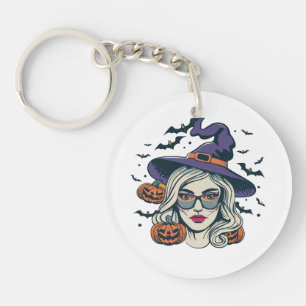 heksen grappige halloween sleutelhanger