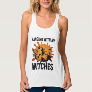 Heksen Halloween Heksenbezem Behekst Huis Tanktop