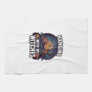 Heksen Halloween Pompoenen Hangen Gehangen Bos Theedoek