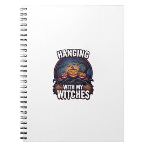 Heksen Halloween Pompoenen Hangen Hangend Bos  Notitieboek