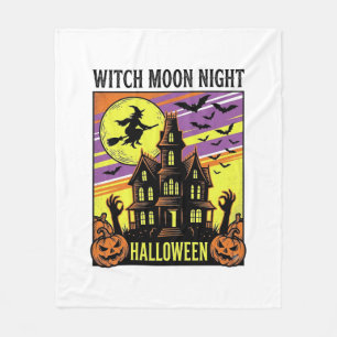 Heksen Halloween Shirt Vintage Geheime Huis Nacht_ Fleece Deken