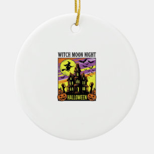 Heksen Halloween Shirt Vintage Geheime Huis Nacht_ Keramisch Ornament