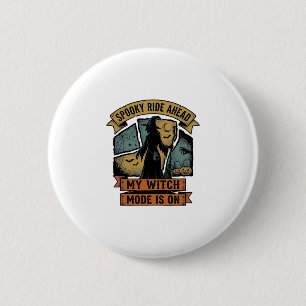 Heksen Halloween T-shirt Grappig Vintage Heks Desi Ronde Button 5,7 Cm