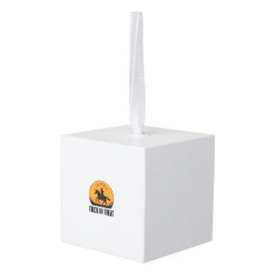Heksen Halloween Trick Or Treat Antieke Maan_1 Kubus Ornament
